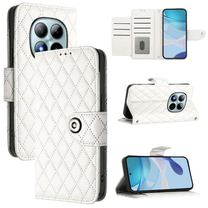 Rhombic Texture Flip Leather Phone Case with Lanyard, For Redmi Turbo 5 5G Global / Poco X8 Pro, For Redmi Note 15 Pro+ 5G Global 163.3mm, For Redmi Note 15 4G / 5G Global 164mm, For Redmi Note 15 Pro 5G Global 163.6mm
