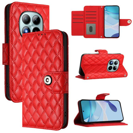 Rhombic Texture Flip Leather Phone Case with Lanyard, For Redmi Turbo 5 5G Global / Poco X8 Pro, For Redmi Note 15 Pro+ 5G Global 163.3mm, For Redmi Note 15 4G / 5G Global 164mm, For Redmi Note 15 Pro 5G Global 163.6mm