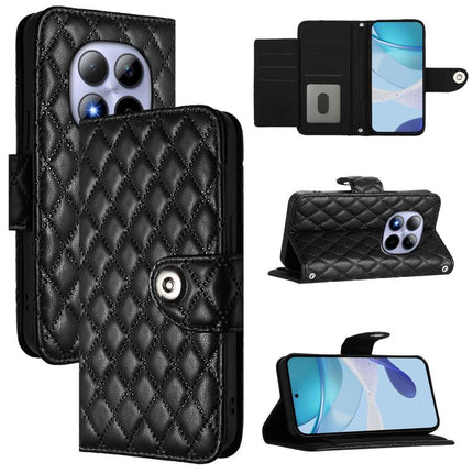 Rhombic Texture Flip Leather Phone Case with Lanyard, For Redmi Turbo 5 5G Global / Poco X8 Pro, For Redmi Note 15 Pro+ 5G Global 163.3mm, For Redmi Note 15 4G / 5G Global 164mm, For Redmi Note 15 Pro 5G Global 163.6mm