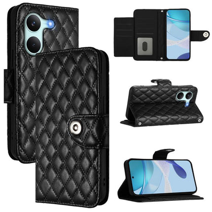 Rhombic Texture Flip Leather Phone Case with Lanyard, For Redmi Turbo 5 5G Global / Poco X8 Pro, For Redmi Note 15 Pro+ 5G Global 163.3mm, For Redmi Note 15 4G / 5G Global 164mm, For Redmi Note 15 Pro 5G Global 163.6mm