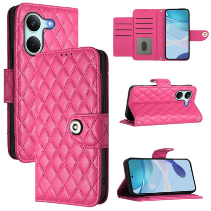 Rhombic Texture Flip Leather Phone Case with Lanyard, For Redmi Turbo 5 5G Global / Poco X8 Pro, For Redmi Note 15 Pro+ 5G Global 163.3mm, For Redmi Note 15 4G / 5G Global 164mm, For Redmi Note 15 Pro 5G Global 163.6mm