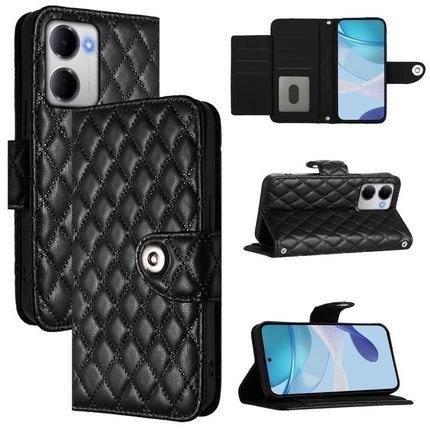Rhombic Texture Flip Leather Phone Case with Lanyard, For Redmi K90 Max 5G, For Redmi A7 Pro 5G 171mm / Poco C81, For Redmi 15a 5G Global, For Redmi A5 4G 171.7mm / Poco C71 4G