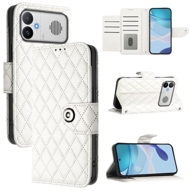 Rhombic Texture Flip Leather Phone Case with Lanyard, For Redmi K90 Max 5G, For Redmi A7 Pro 5G 171mm / Poco C81, For Redmi 15a 5G Global, For Redmi A5 4G 171.7mm / Poco C71 4G
