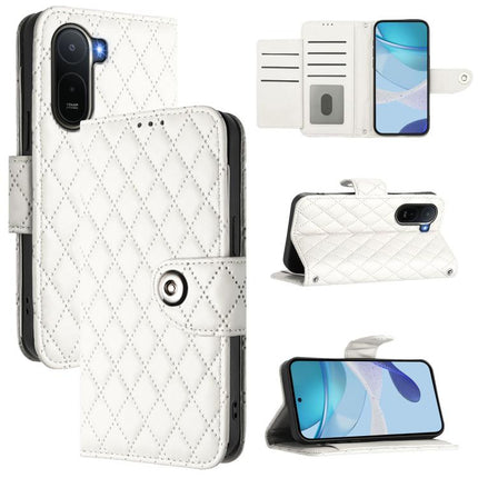 Rhombic Texture Flip Leather Phone Case with Lanyard, For Redmi K90 Max 5G, For Redmi A7 Pro 5G 171mm / Poco C81, For Redmi 15a 5G Global, For Redmi A5 4G 171.7mm / Poco C71 4G