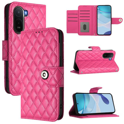 Rhombic Texture Flip Leather Phone Case with Lanyard, For Redmi K90 Max 5G, For Redmi A7 Pro 5G 171mm / Poco C81, For Redmi 15a 5G Global, For Redmi A5 4G 171.7mm / Poco C71 4G