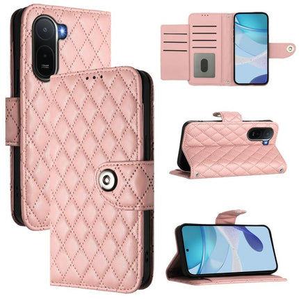 Rhombic Texture Flip Leather Phone Case with Lanyard, For Redmi K90 Max 5G, For Redmi A7 Pro 5G 171mm / Poco C81, For Redmi 15a 5G Global, For Redmi A5 4G 171.7mm / Poco C71 4G