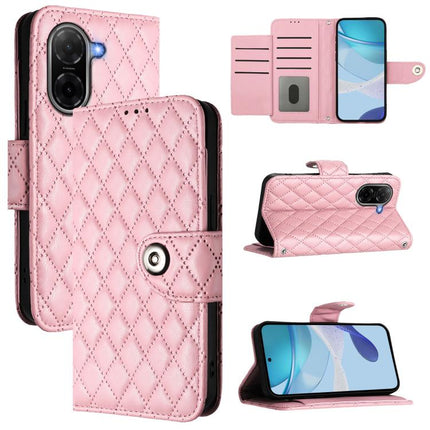 Rhombic Texture Flip Leather Phone Case with Lanyard, For Redmi K90 Max 5G, For Redmi A7 Pro 5G 171mm / Poco C81, For Redmi 15a 5G Global, For Redmi A5 4G 171.7mm / Poco C71 4G