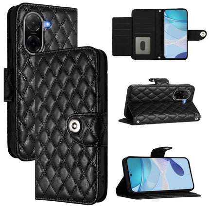 Rhombic Texture Flip Leather Phone Case with Lanyard, For Redmi K90 Max 5G, For Redmi A7 Pro 5G 171mm / Poco C81, For Redmi 15a 5G Global, For Redmi A5 4G 171.7mm / Poco C71 4G