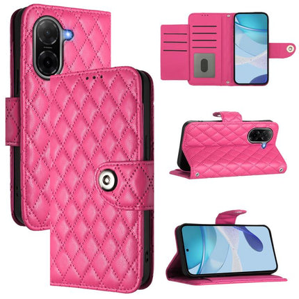 Rhombic Texture Flip Leather Phone Case with Lanyard, For Redmi K90 Max 5G, For Redmi A7 Pro 5G 171mm / Poco C81, For Redmi 15a 5G Global, For Redmi A5 4G 171.7mm / Poco C71 4G