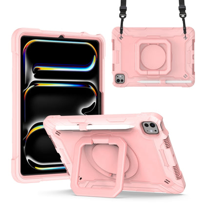 Handle Grip Holder Silicone Hybrid PC Tablet Case with Strap, For iPad Pro 11 2025 / 2024, For iPad Air 11 2026 / 2025 / 2024
