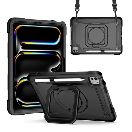 Handle Grip Holder Silicone Hybrid PC Tablet Case with Strap, For iPad Pro 11 2025 / 2024, For iPad Air 11 2026 / 2025 / 2024