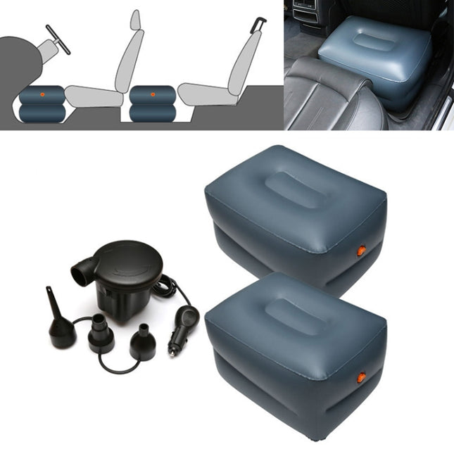 Universal Car Travel Inflatable Stool, Z2 PVC Trapezoidal Inflatable Stool, Z4 PVC Small Square Stool, Z44Q1 2xSmall Square Stool + Car Pump