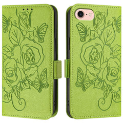 Embossed Rose RFID Anti-theft Leather Phone Case