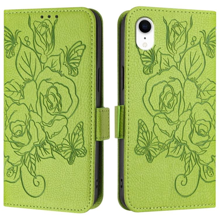 Embossed Rose RFID Anti-theft Leather Phone Case