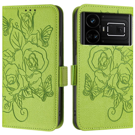 Embossed Rose RFID Anti-theft Leather Phone Case, For Realme GT5 5G / GT5 5G 240W, For Realme Narzo 60 Pro, For Realme C65 4G Global, For Realme C55 4G Global / Narzo N55