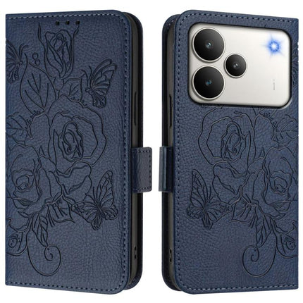 Embossed Rose RFID Anti-theft Leather Phone Case, For Realme P4 5G, For Realme 15T 5G Global, For Realme 15 / 15 Pro 5G Global, For Realme C71 4G Global