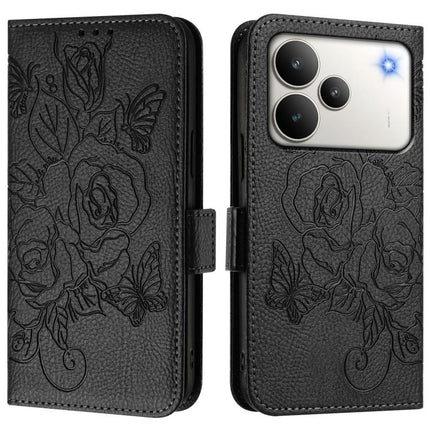 Embossed Rose RFID Anti-theft Leather Phone Case, For Realme P4 5G, For Realme 15T 5G Global, For Realme 15 / 15 Pro 5G Global, For Realme C71 4G Global