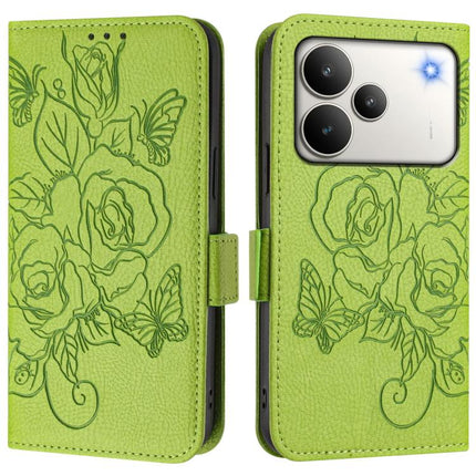Embossed Rose RFID Anti-theft Leather Phone Case, For Realme 16 Pro 5G Global, For Realme C71 4G India / Note 70 4G, For Realme C85 5G / 15x 5G India, For Realme P4 Pro 5G