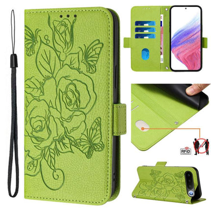 Embossed Rose RFID Anti-theft Leather Phone Case, For Realme Note 80 4G Global, For Realme C83 5G India, For Realme 16 5G Global, For Realme 16 Pro+ 5G Global