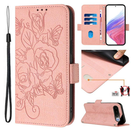 Embossed Rose RFID Anti-theft Leather Phone Case, For Realme Note 80 4G Global, For Realme C83 5G India, For Realme 16 5G Global, For Realme 16 Pro+ 5G Global