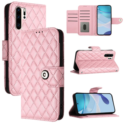 Rhombic Texture Flip Leather Phone Case with Lanyard, For Huawei P30 lite / nova 4e, For Huawei P30 Pro, For Huawei P30