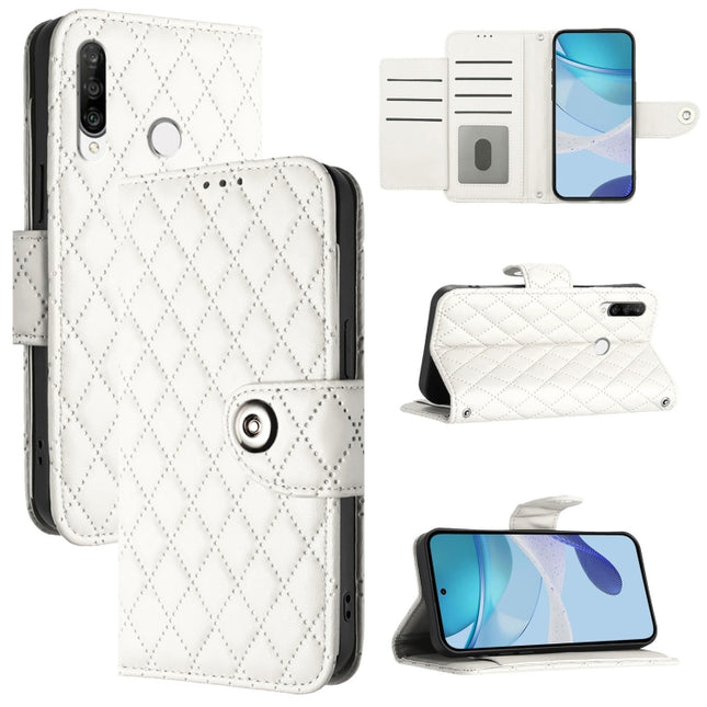 Rhombic Texture Flip Leather Phone Case with Lanyard, For Huawei P30 lite / nova 4e, For Huawei P30 Pro, For Huawei P30