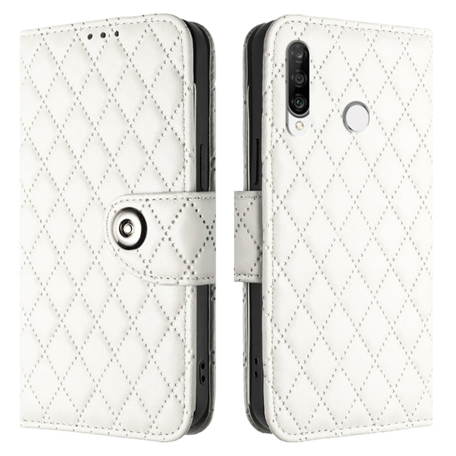 Rhombic Texture Flip Leather Phone Case with Lanyard, For Huawei P30 lite / nova 4e, For Huawei P30 Pro, For Huawei P30