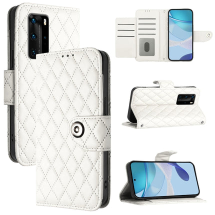 Rhombic Texture Flip Leather Phone Case with Lanyard, For Huawei Enjoy 20 SE / Y7a, For Huawei P smart 2021, For Huawei P40 lite / nova 6 SE, For Huawei P40 Pro