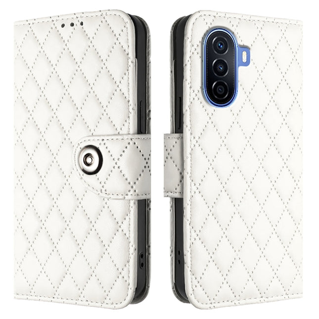 Rhombic Texture Flip Leather Phone Case with Lanyard, For Huawei Enjoy 50 / nova Y70 Plus, For Huawei nova 9, For Huawei P50 Pro, For Huawei P50