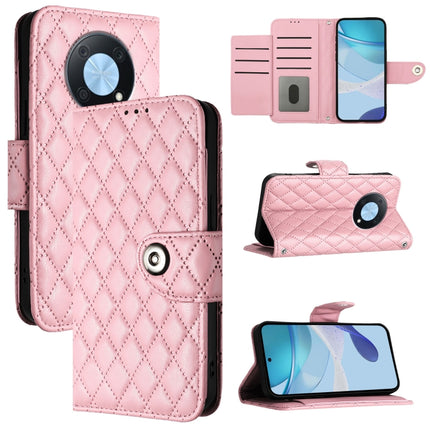 Rhombic Texture Flip Leather Phone Case with Lanyard, For Huawei Mate 60, For Huawei P60 Art, For Huawei P60 / P60 Pro, For Huawei Enjoy 50 Pro / nova Y90