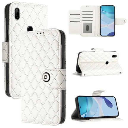 Rhombic Texture Flip Leather Phone Case with Lanyard, For Huawei P40, For Huawei P Smart Z / Y9 Prime 2019, For Huawei Enjoy 10 Plus, For Huawei Enjoy 9s / P Smart+ 2019