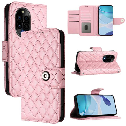 Rhombic Texture Flip Leather Phone Case with Lanyard, For Huawei nova 14 5G, For Huawei nova 13 Pro, For Huawei nova 13 / nova 12, For Huawei nova 12i