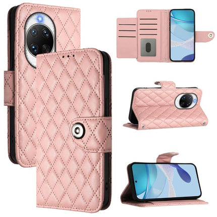 Rhombic Texture Flip Leather Phone Case with Lanyard, For Huawei Mate 70 Air 5G, For Huawei Enjoy 80s 4G, For Huawei nova 14 Ultra 5G, For Huawei nova 14 Pro 5G