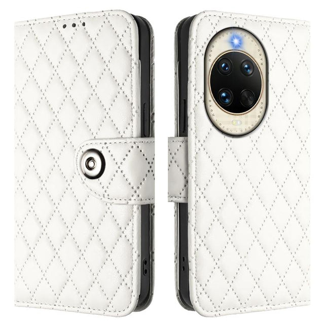 Rhombic Texture Flip Leather Phone Case with Lanyard, For Huawei nova 14 5G, For Huawei nova 13 Pro, For Huawei nova 13 / nova 12, For Huawei nova 12i