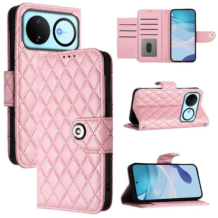 Rhombic Texture Flip Leather Phone Case with Lanyard, For Huawei nova 14 Lite 5G / nova 15 / 16z, For Huawei nova 16 5G, For Huawei Pura 90 Pro Max 5G, For Huawei Pura 90 Pro 5G