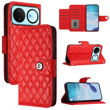 Rhombic Texture Flip Leather Phone Case with Lanyard, For Huawei nova 14 Lite 5G / nova 15 / 16z, For Huawei nova 16 5G, For Huawei Pura 90 Pro Max 5G, For Huawei Pura 90 Pro 5G