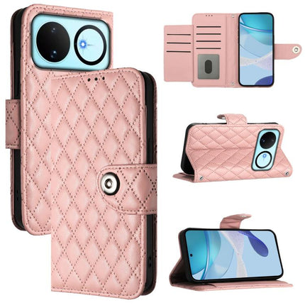 Rhombic Texture Flip Leather Phone Case with Lanyard, For Huawei nova 14 Lite 5G / nova 15 / 16z, For Huawei nova 16 5G, For Huawei Pura 90 Pro Max 5G, For Huawei Pura 90 Pro 5G