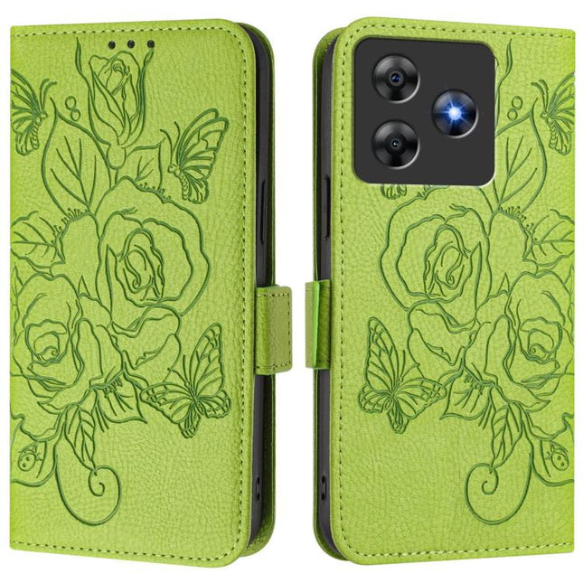 Embossed Rose RFID Anti-theft Leather Phone Case, For Blackview Wave 8C, For Blackview Oscal Flat 2, For Blackview Color 8 / Oscal Modern 8, For Blackview Oscal Flat 1C