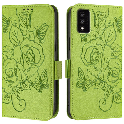 Embossed Rose RFID Anti-theft Leather Phone Case, For TCL 30T T603DL, For TCL 30Z T602DL, For TCL 30 5G / 4G / 30+, For TCL 30 SE