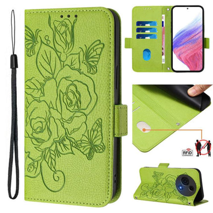 Embossed Rose RFID Anti-theft Leather Phone Case, For TCL K70 Power 4G / K70 4G, For TCL Nxtpaper 70 Pro 5G, For TCL K32 5G / K33 5G, For TCL 60 NxtPaper