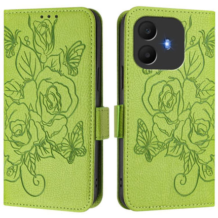 Embossed Rose RFID Anti-theft Leather Phone Case, For TCL K70 Power 4G / K70 4G, For TCL Nxtpaper 70 Pro 5G, For TCL K32 5G / K33 5G, For TCL 60 NxtPaper