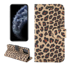 Leopard Print Pattern Horizontal Flip Leather Case with Card Slot and Holder, For iPhone 12 mini, For iPhone 12 / 12 Pro, For iPhone 12 Pro Max