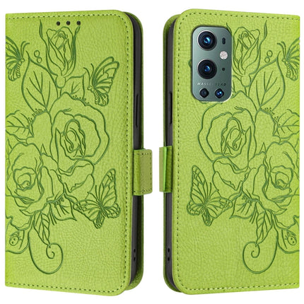 Embossed Rose RFID Anti-theft Leather Phone Case, For OnePlus 9 Pro, For OnePlus 9, For OnePlus Nord N10 5G