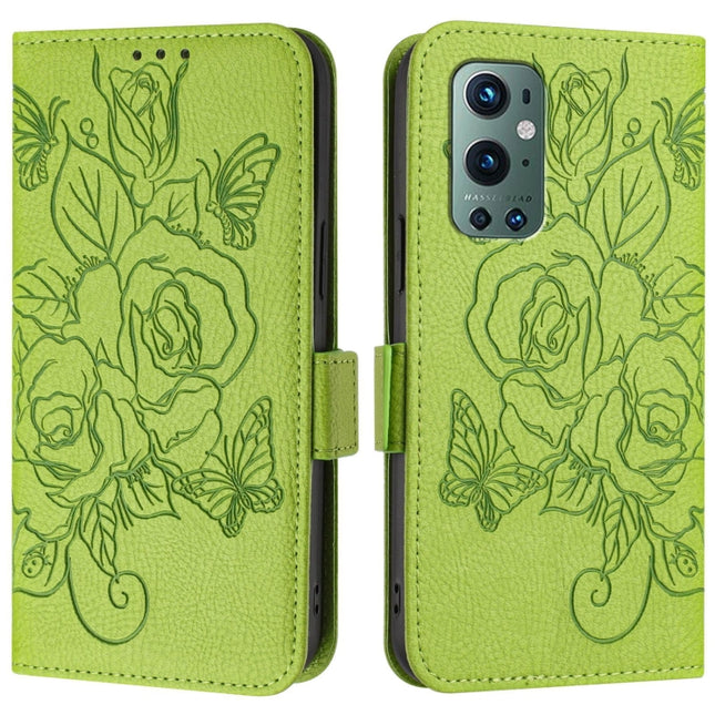 Embossed Rose RFID Anti-theft Leather Phone Case, For OnePlus 9 Pro, For OnePlus 9, For OnePlus Nord N10 5G