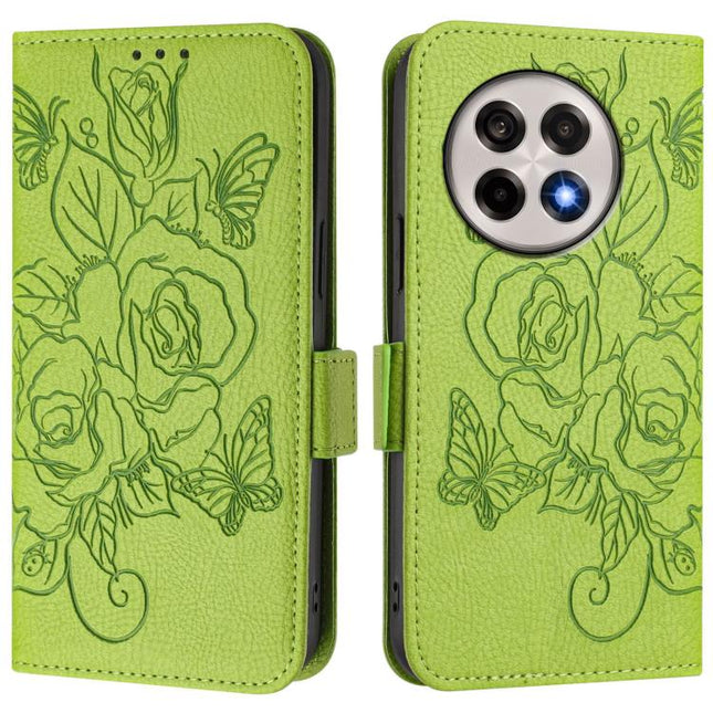 Embossed Rose RFID Anti-theft Leather Phone Case, For OnePlus 13R / Ace 5 Pro 5G, For OnePlus Nord 4 5G, For OnePlus Nord CE4 Lite, For OnePlus Nord CE 2 Lite 5G