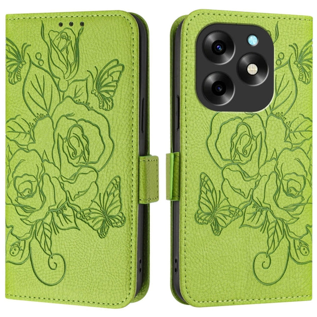 Embossed Rose RFID Anti-theft Leather Phone Case, For itel S23+, For itel S23, For itel S18, For itel P40