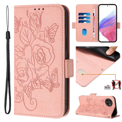 Embossed Rose RFID Anti-theft Leather Phone Case, For itel S23+, For itel S23, For itel S18, For itel P40