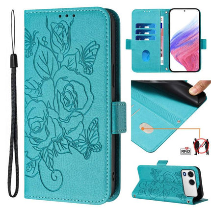 Embossed Rose RFID Anti-theft Leather Phone Case, For itel A200 4G / A200+ 4G, For itel A95 5G, For itel A90 4G, For itel City 100