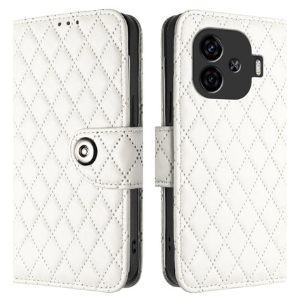 Rhombic Texture Flip Leather Phone Case with Lanyard, For vivo iQOO Z9 / Z9 Turbo, For vivo Y200e / Y100 IDN, For vivo T3 5G IDN / V40 SE, For vivo V30 / V30 Pro