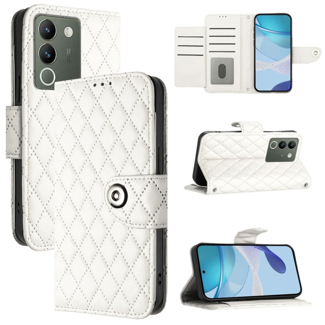 Rhombic Texture Flip Leather Phone Case with Lanyard, For vivo V29e / Y200 / V30 Lite, For vivo X100 Pro, For vivo X100, For vivo Y36 5G / Y36 4G / Y36 India